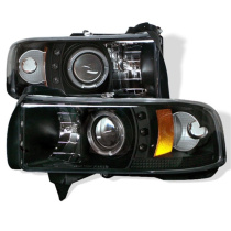 Ram 1500-3500 94-02 Strålkastare Projektor - LED Halo Svarta Spyder Auto